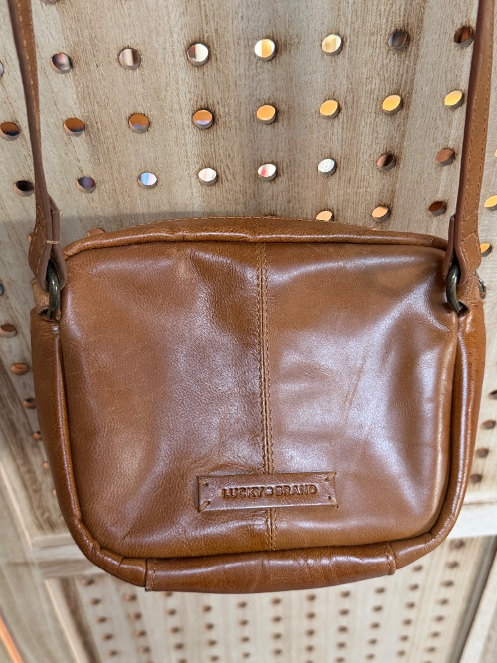 Lucky Brand Yucca Leather Crossbody Bag Walnut Brown Fanny Pack Belt Bag - Picture 2 of 15